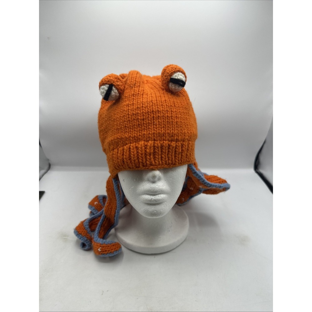 Vice Bien Adult Winter Hat Orange Octopus New With Tags.